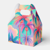 Kleurrijke palmbomen bedankdoosjes (Voorkant Zijde)