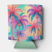 Kleurrijke palmbomen blikjeskoeler (Achterkant)