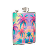 Kleurrijke palmbomen heupfles (Rechts)