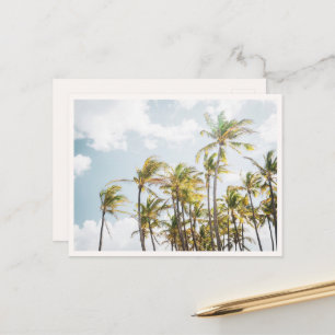 Kleurrijke palmbomen in Hawaii Blank Briefkaart