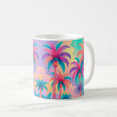 Kleurrijke palmbomen koffiemok (Voorkant rechts)