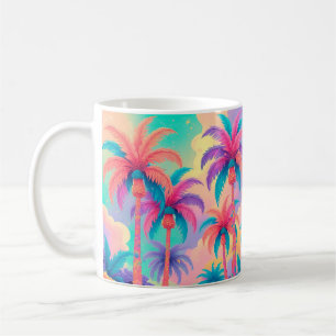 Kleurrijke palmbomen koffiemok
