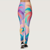 Kleurrijke palmbomen leggings (Achterkant)