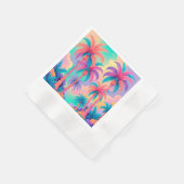 Kleurrijke palmbomen servet (Hoek)