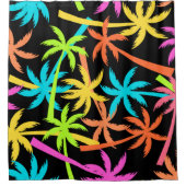 Kleurrijke palmbomen tonen gordijn (Voorkant)