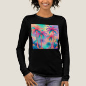 Kleurrijke palmbomen Tri-Blend shirt (Voorkant)