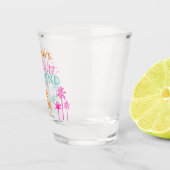 Kleurrijke palmboom Bachelorette Weekend Shot Glas (Rechts)