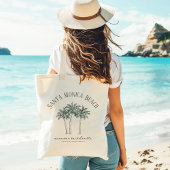 Kleurrijke Palmboom Bestemming Trouwlocatie Tote Bag