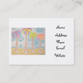 Kleurrijke Palms-visitekaartjes Visitekaartje (Achterkant)