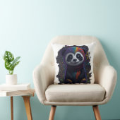 Kleurrijke Panda Kussen - Psychedelische Dubbelzij (Stoel)