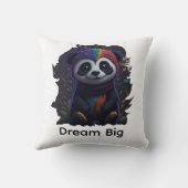 Kleurrijke Panda Kussen - Psychedelische Dubbelzij (Achterkant)
