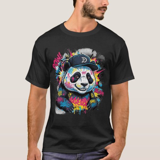 Kleurrijke Panda T-shirt (Voorkant)