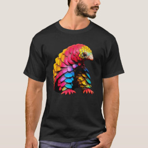 Kleurrijke pangolin, schaal dier, grappig, schatti t-shirt