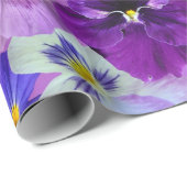 kleurrijke pansieën,  bloemen, cadeaupapier (Rol Hoek)