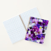 kleurrijke pansieën,  bloemen, notitieboek (Binnen)