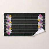 Kleurrijke pansieën en oude stropen bad handdoek (Handdoek)