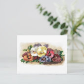 Kleurrijke  Pansies Floral Briefkaart (Staand voorkant)