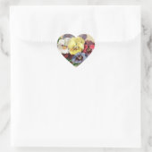 Kleurrijke  Pansies Floral Heart Stickers (Tas)