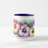 Kleurrijke Pansies Flower Mok (Midden)