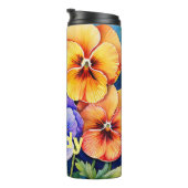 Kleurrijke Pansies Thermische Tumbler Thermosbeker (Geroteerd rechts)
