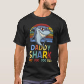 Kleurrijke papa Big Shark T-shirt (Voorkant)