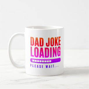 Kleurrijke papa grap laden, wacht alsjeblieft koffiemok