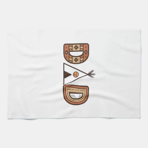 Kleurrijke papa teepee-letterontwerp shirt_1 theedoek