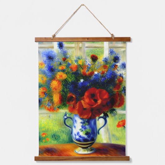 Kleurrijke papaver en kornflower Hanging Tapestry Hangend Wandkleed (Voorkant)