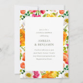 Kleurrijke papavers Bloemen Koppels Trouwdouche Kaart (Voorkant)