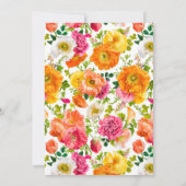 Kleurrijke papavers Bloemen Koppels Trouwdouche Kaart (Achterkant)