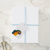 kleurrijke papegaai cadeaulabel (Met Touw)