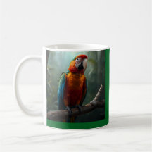 Kleurrijke papegaai koffie