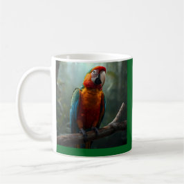 Kleurrijke papegaai koffie koffiemok