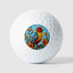 Kleurrijke papegaai kruisbek vogel golfballen