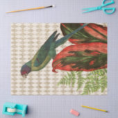 Kleurrijke papegaai met rode bladeren ontkoppelen tissuepapier (Craft)