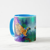 Kleurrijke papegaai Mok (Voorkant links)