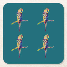 Kleurrijke papegaai Onderzetter