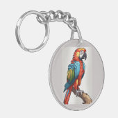 Kleurrijke papegaai 🦜 sleutelhanger (Voorkant Links)