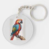 Kleurrijke papegaai 🦜 sleutelhanger (Achterkant)
