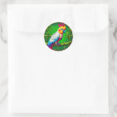 Kleurrijke papegaai Tropische Vogel Kunst Sticker (Tas)