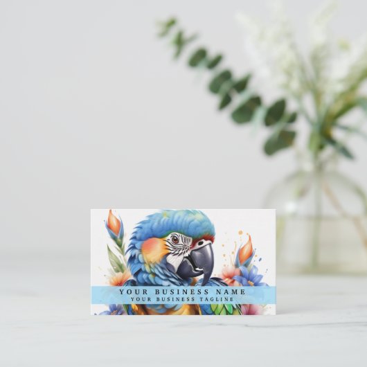 Kleurrijke papegaai Visitekaartjes (Staand voorkant)