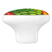 Kleurrijke papegaaiafbeelding voor roze achterkant keramische knop (Zijkant)