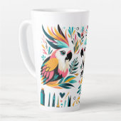 Kleurrijke papegaaien Tropische kunst Latte Mok (Linkerhoek)