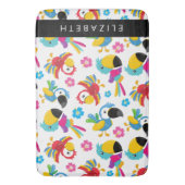 Kleurrijke papegaaien, tropische papegaaien, Jouw  Badmat (Voorkant Verticaal)