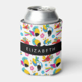 Kleurrijke papegaaien, tropische papegaaien, Jouw  Blikjeskoeler (Blikje Voorkant)