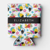 Kleurrijke papegaaien, tropische papegaaien, Jouw  Blikjeskoeler (Voorkant)