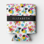 Kleurrijke papegaaien, tropische papegaaien, Jouw  Blikjeskoeler (Achterkant)