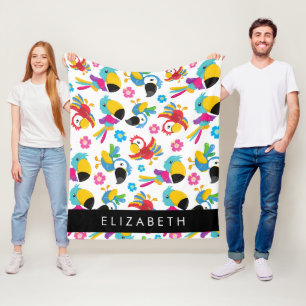 Kleurrijke papegaaien, tropische papegaaien, Jouw  Fleece Deken