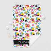 Kleurrijke papegaaien, tropische papegaaien, Jouw  Golfhanddoek (Insitu)