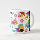 Kleurrijke papegaaien, tropische papegaaien, Jouw  Grote Koffiekop (Voorkant rechts)